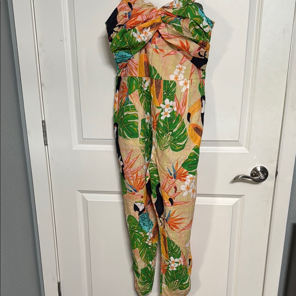 Farm Rio Tropical Print Jumpsuit
